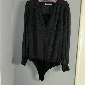 Chic Black and White Polka Dot Bodysuit